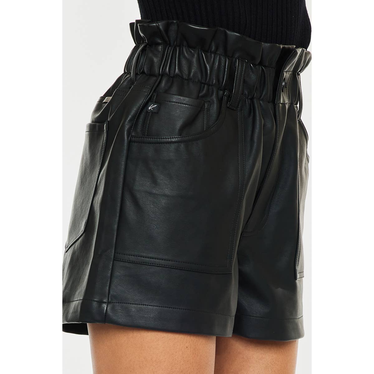 Black Leather Shorts