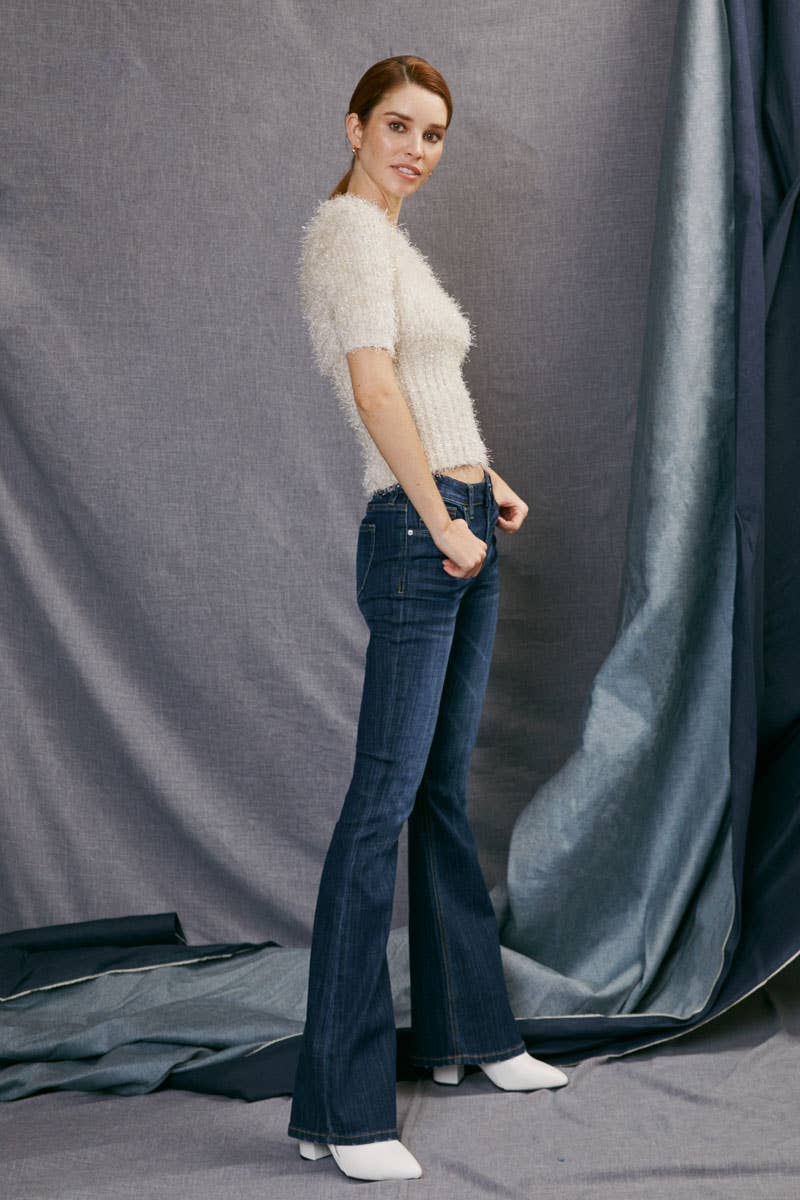 Mid Rise Flare Jeans